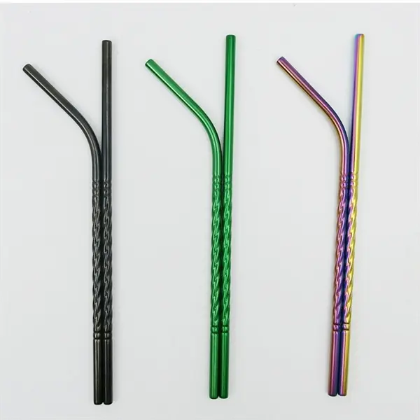 Stainless Steel Helical Colorful Straws