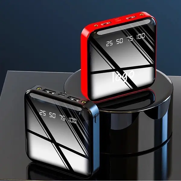 Square ABS 10000 mAh Power Bank With Flashlight
