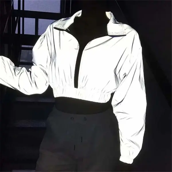 S-L polyester full reflective lady jacket