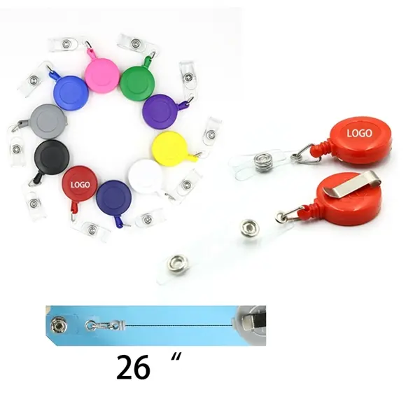 Plastic Easy Pull Badge Holder Reel Clip