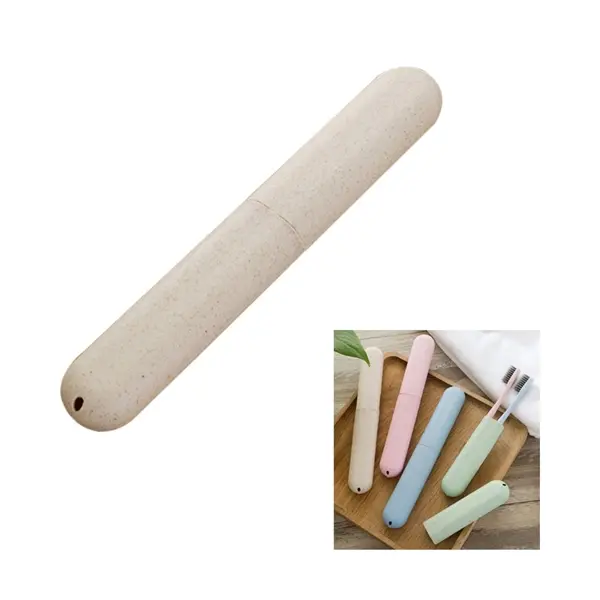 8" Toothbrush Wheat Straw Case Holder