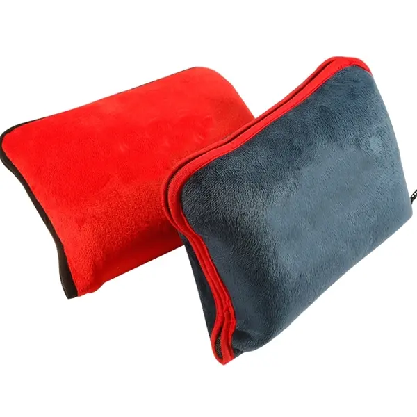 2 In 1 Travel Plush Blanket with Soft Pillow