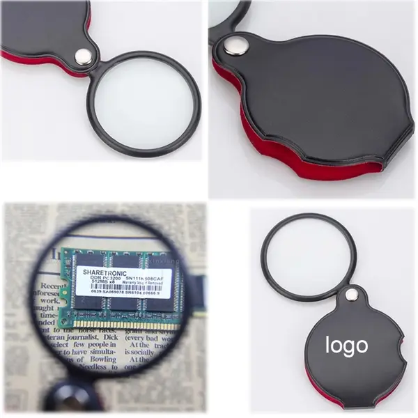 8X Portable Leather Folding Magnifier