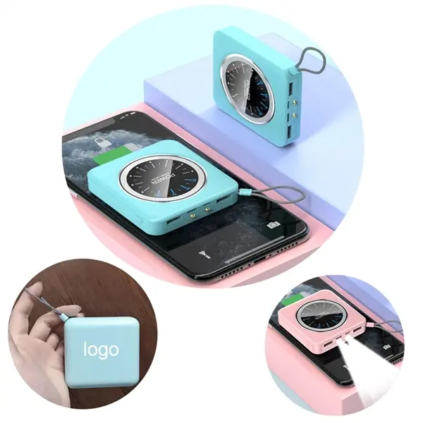 5000 mah LED Clock Digital Display Mobile Power Bank