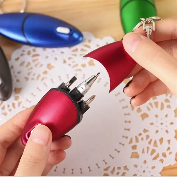 Tool tip key chain belt lamp pen