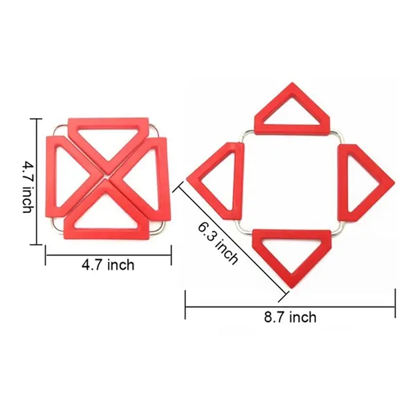 Six-color thermal insulation silicone plate mat