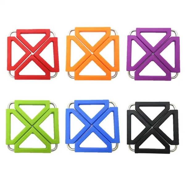Six-color thermal insulation silicone plate mat