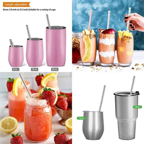 Stainless steel telescopic straw with shell and brush