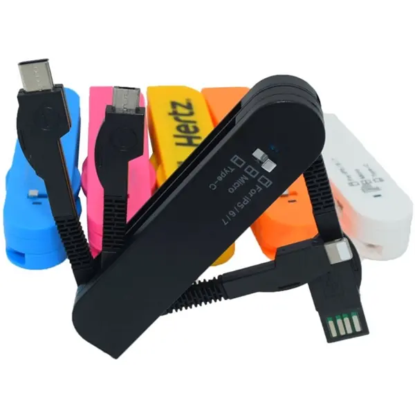 3 in 1 Folding Saber Charging Cord Mobile Phone Data Line