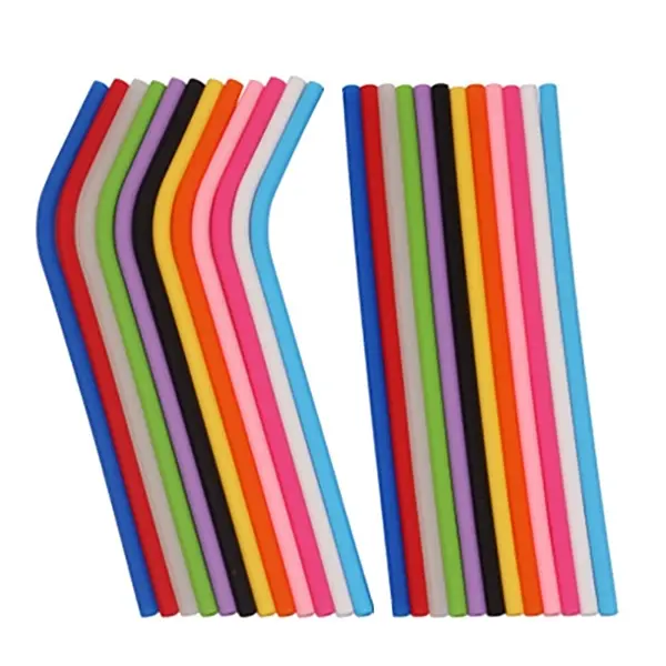 8.5" Silicone Straw with Cleaning Brush Set