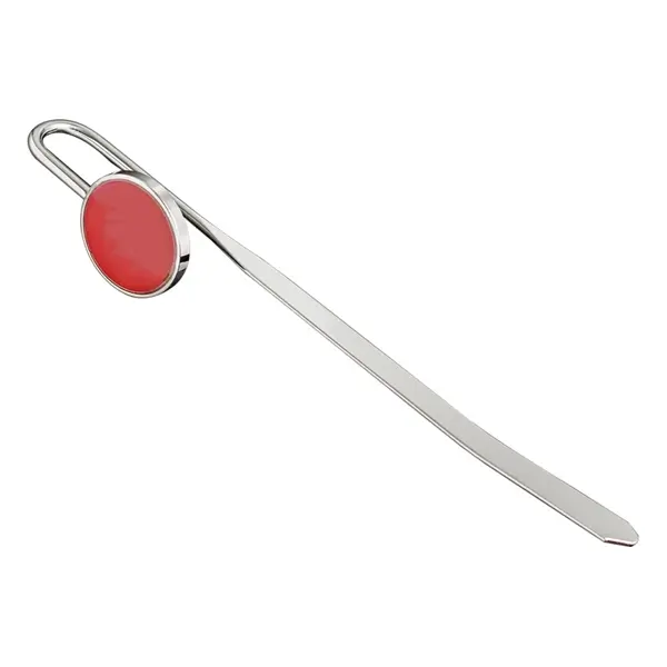 5.63" metal round epoxy bookmark
