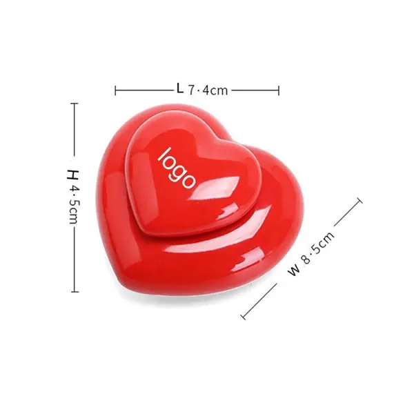 New Heart Shaped Mini Ceramic Small Sealed Jar