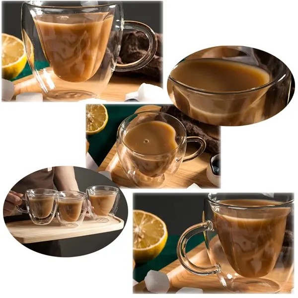 Creative Double Wall Heart-Shaped Glass Cup