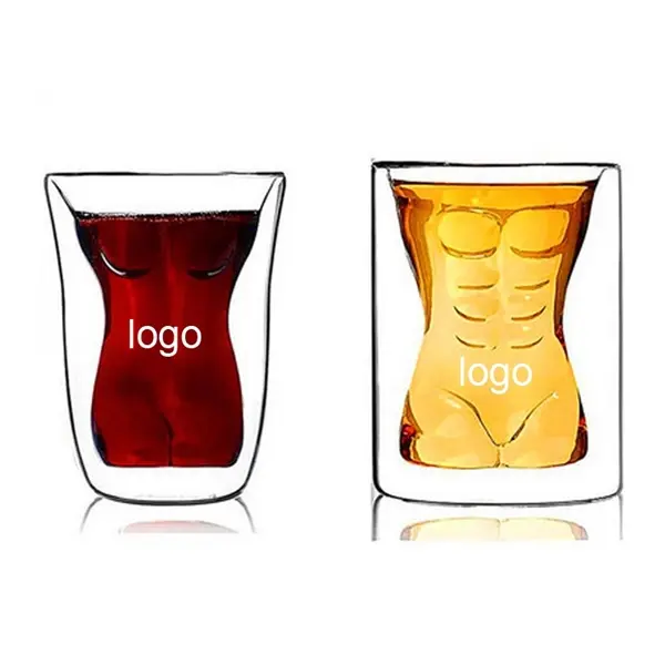 Creative Double Wall Lovers Cup Glass Cup