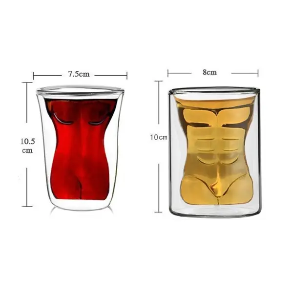 Creative Double Wall Lovers Cup Glass Cup