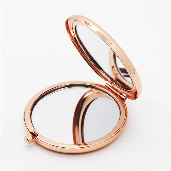 Double sided circular stainless steel mirror