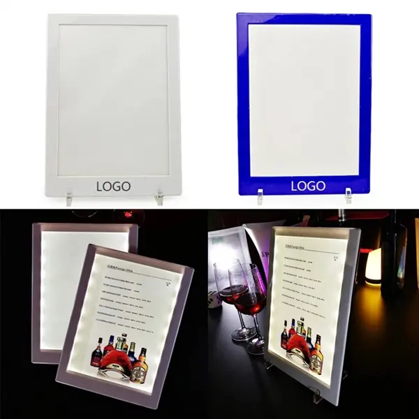 Acrylic LED Menu Cover Rechargeable
