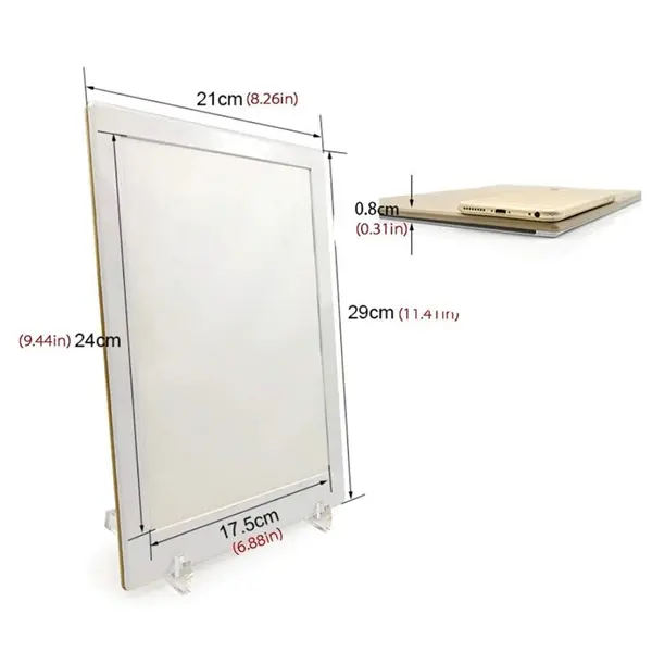 Acrylic LED Menu Cover Rechargeable