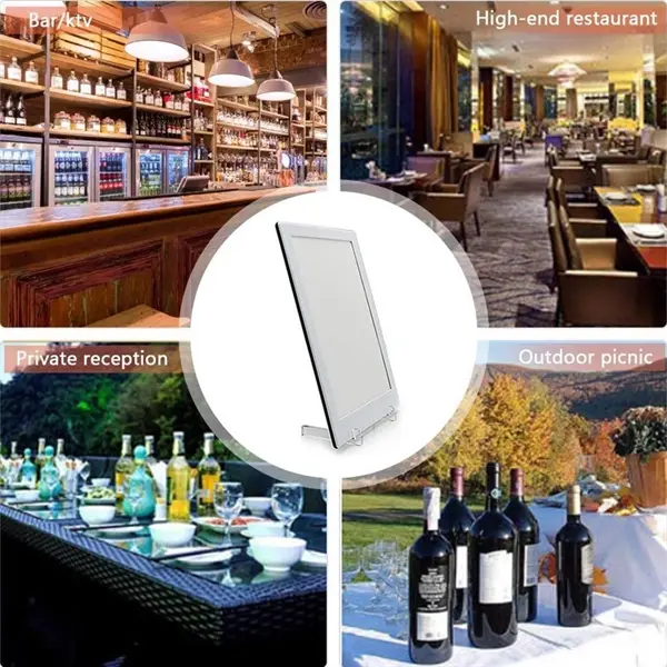 Acrylic LED Menu Cover Rechargeable