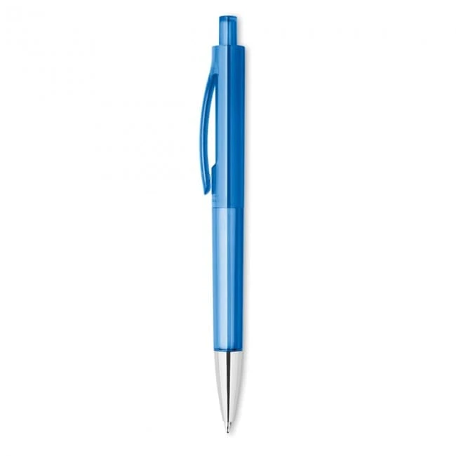 Transparent push button pen