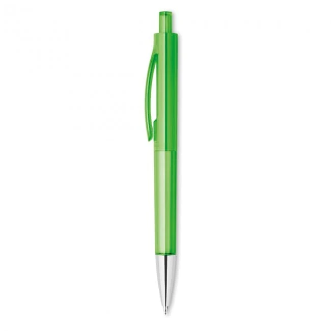 Transparent push button pen