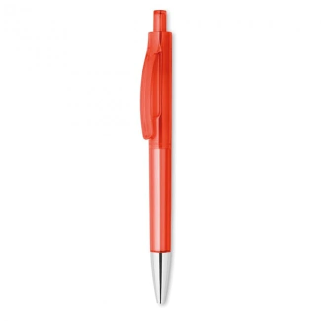 Transparent push button pen