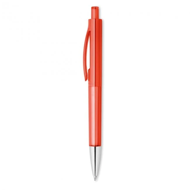 Transparent push button pen