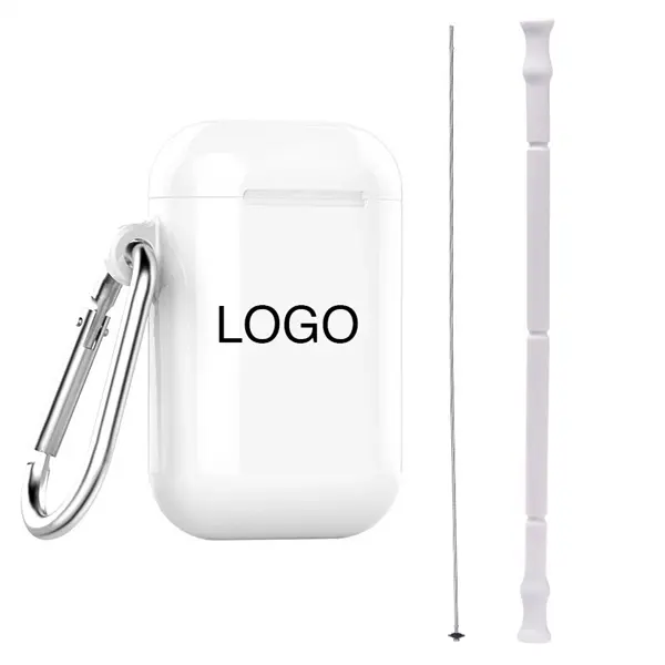Reusable Foldable Drinking Straw Silicone Straw with Carryin