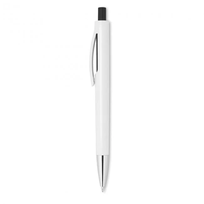 Push button pen with white ba
