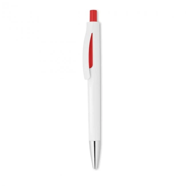 Push button pen with white ba