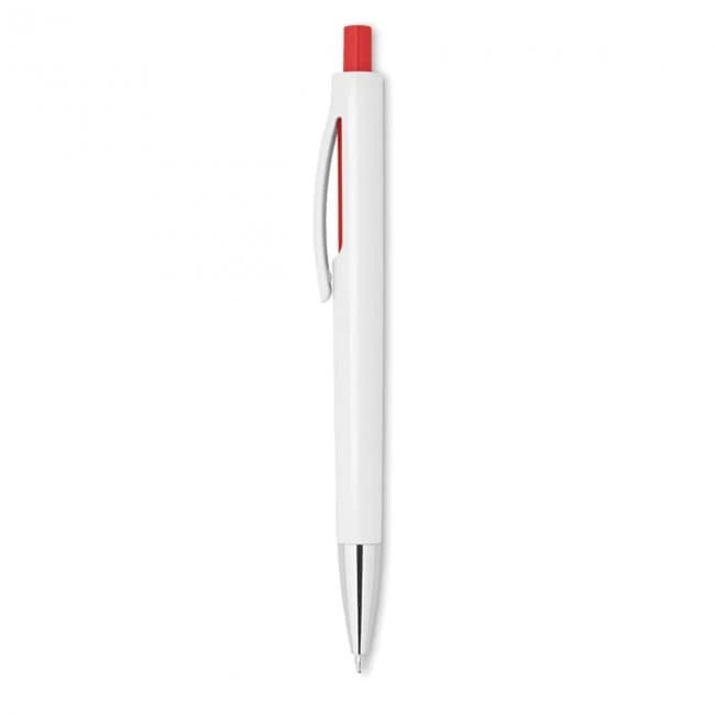 Push button pen with white ba