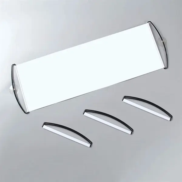Retractable Dry Erase Banner Rolls Itself Up