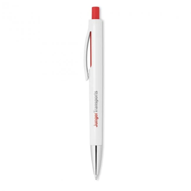 Push button pen with white ba
