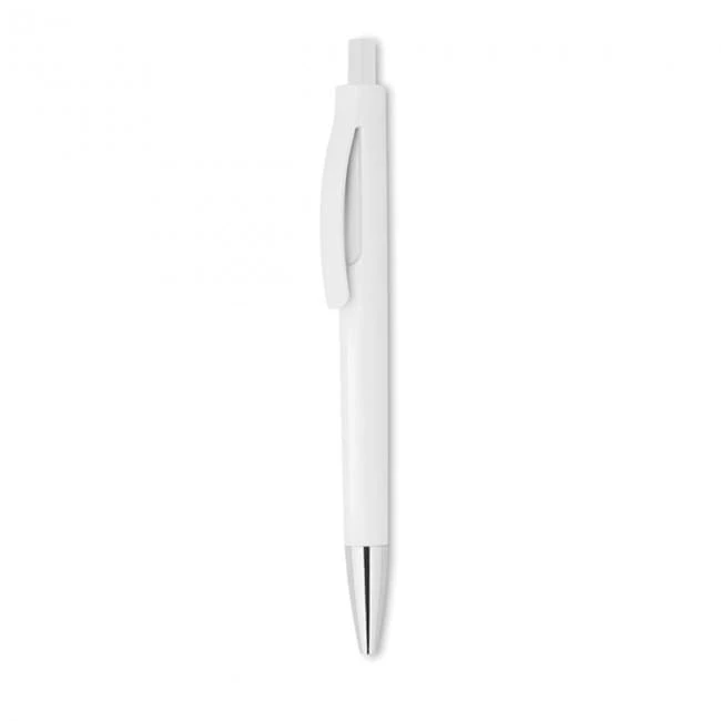 Push button pen with white ba