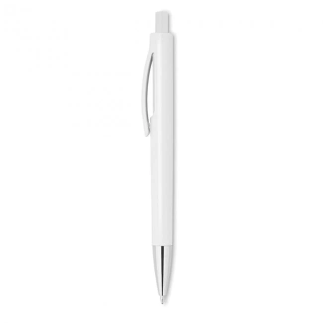 Push button pen with white ba