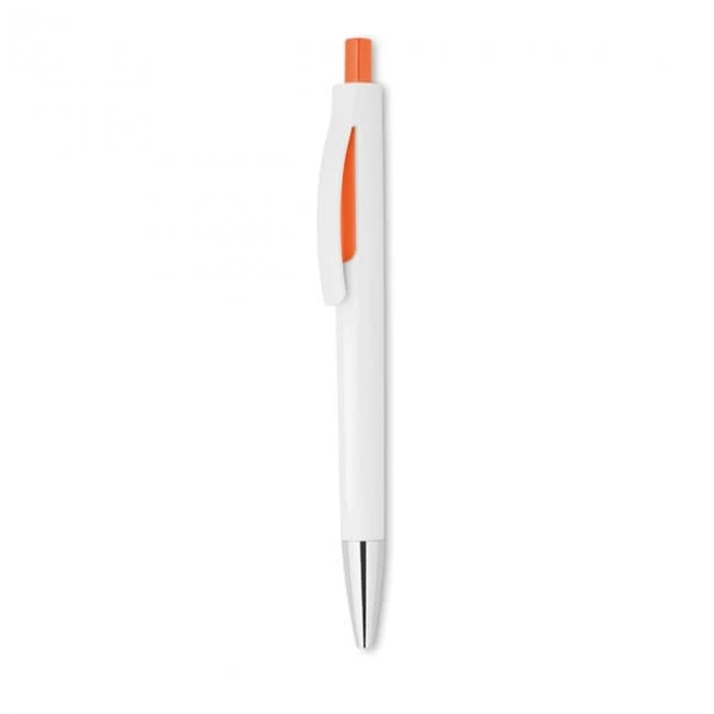 Push button pen with white ba
