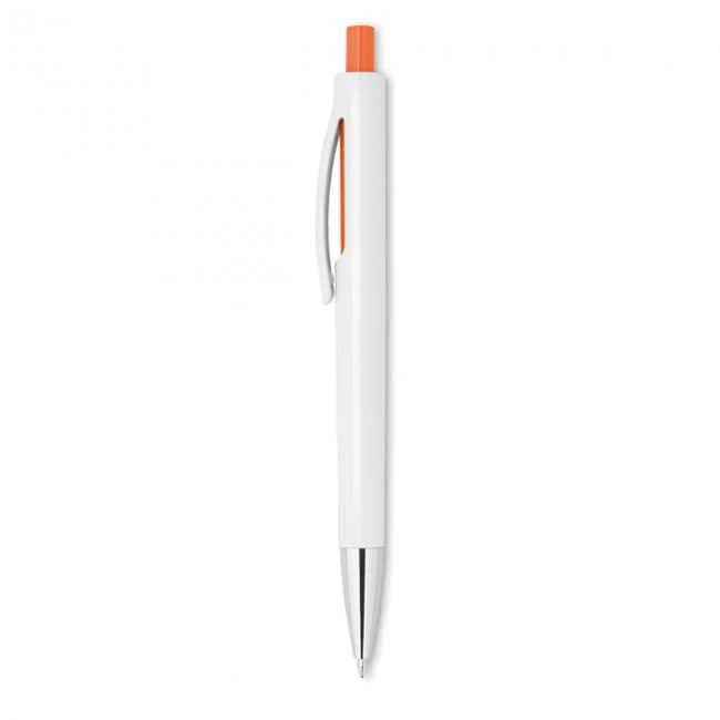Push button pen with white ba