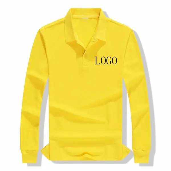 Custom Long-sleeved Cotton Polo Shirt
