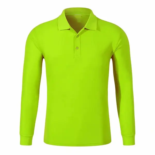 Long-sleeved Cotton Polo Shirt