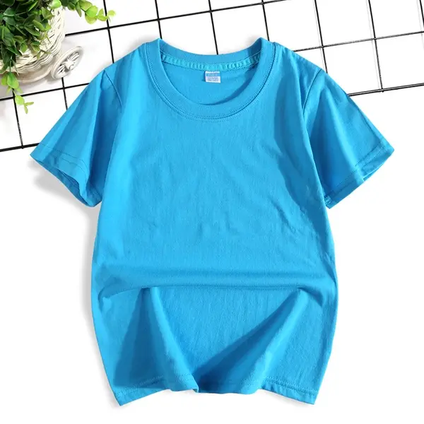 Plain cotton round neck T-shirt