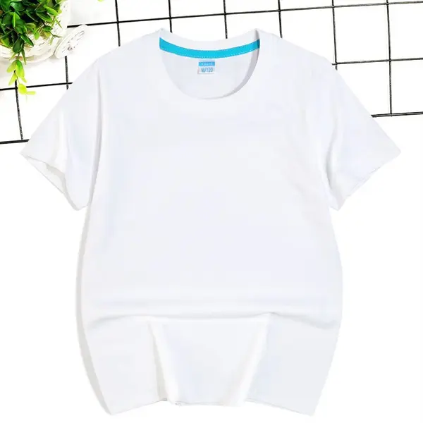 Plain cotton round neck T-shirt