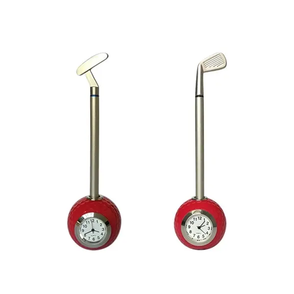 Golf Ball Pen Holder With Clock