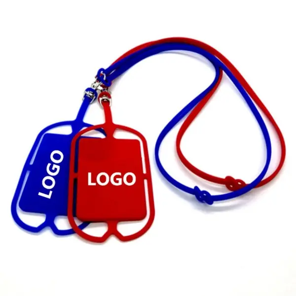 Silicone mobile phone lanyard