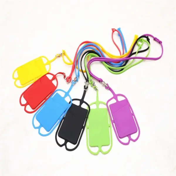 Silicone mobile phone lanyard