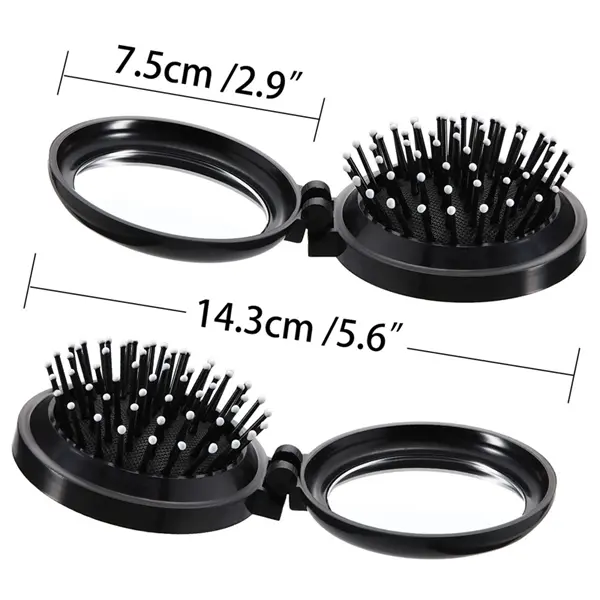 Mini Folding Pocket Hair Comb with Mirror