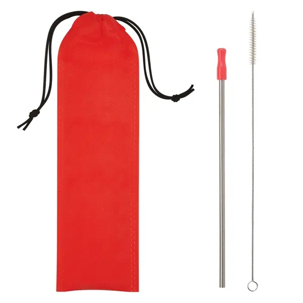 Stainless Steel Straw Kit With Silicone Tip
