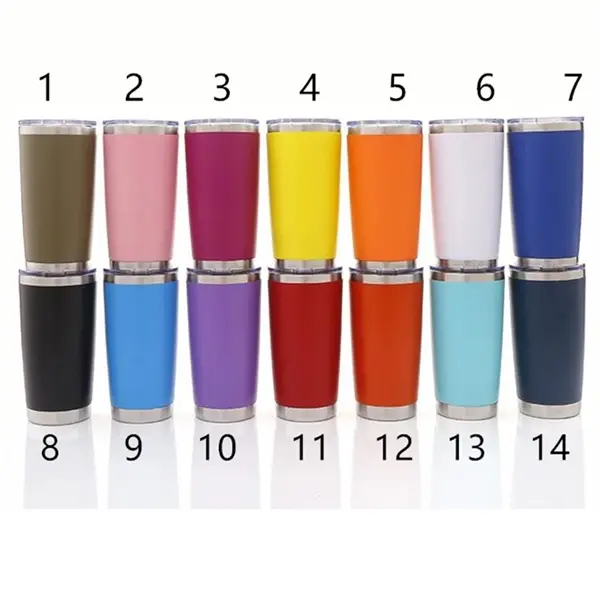 20 oz Stainless Steel Vacuum Insulated Tumbler with Lids
