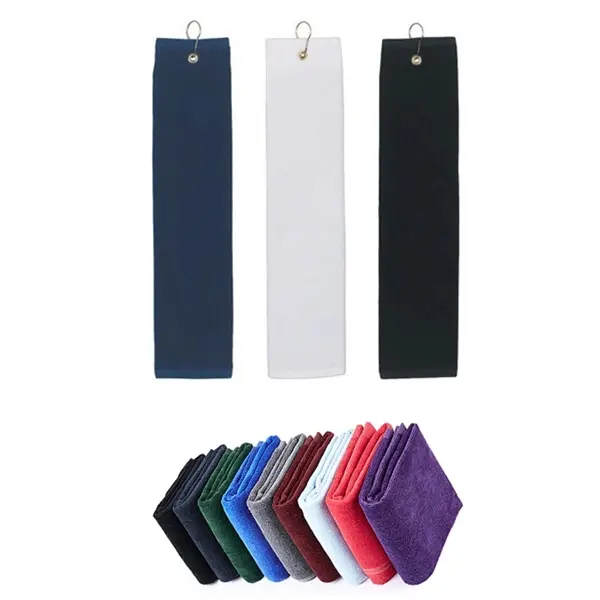 Golf Towel With Metal Grommet and Clip
