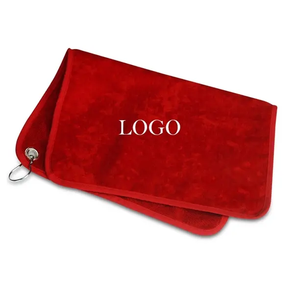 Golf Towel With Metal Grommet and Clip