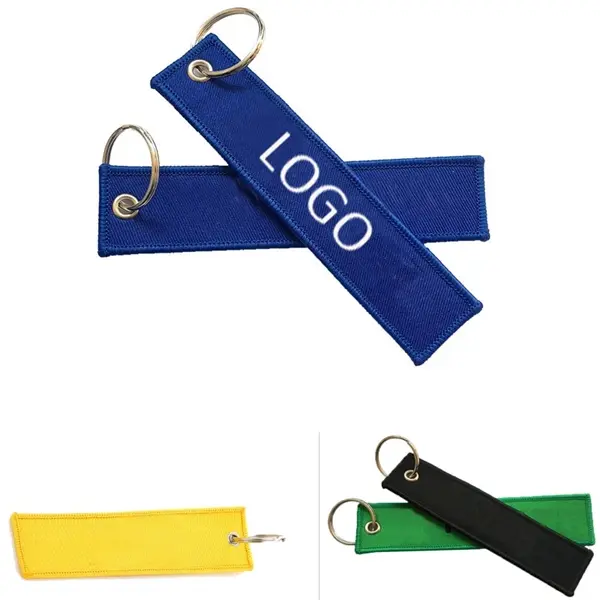 5.1" x 1.1" Custom Woven Key Tags